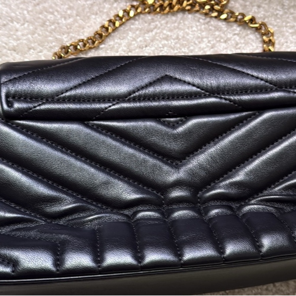 Black Chevron Leather Crossbody - Picture 5 of 8